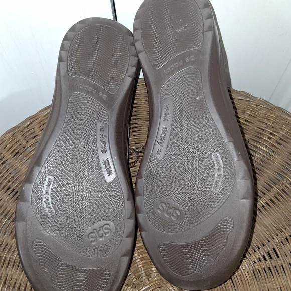 SAS Brown Suede Leather Walking Shoes - Picture 5 of 5